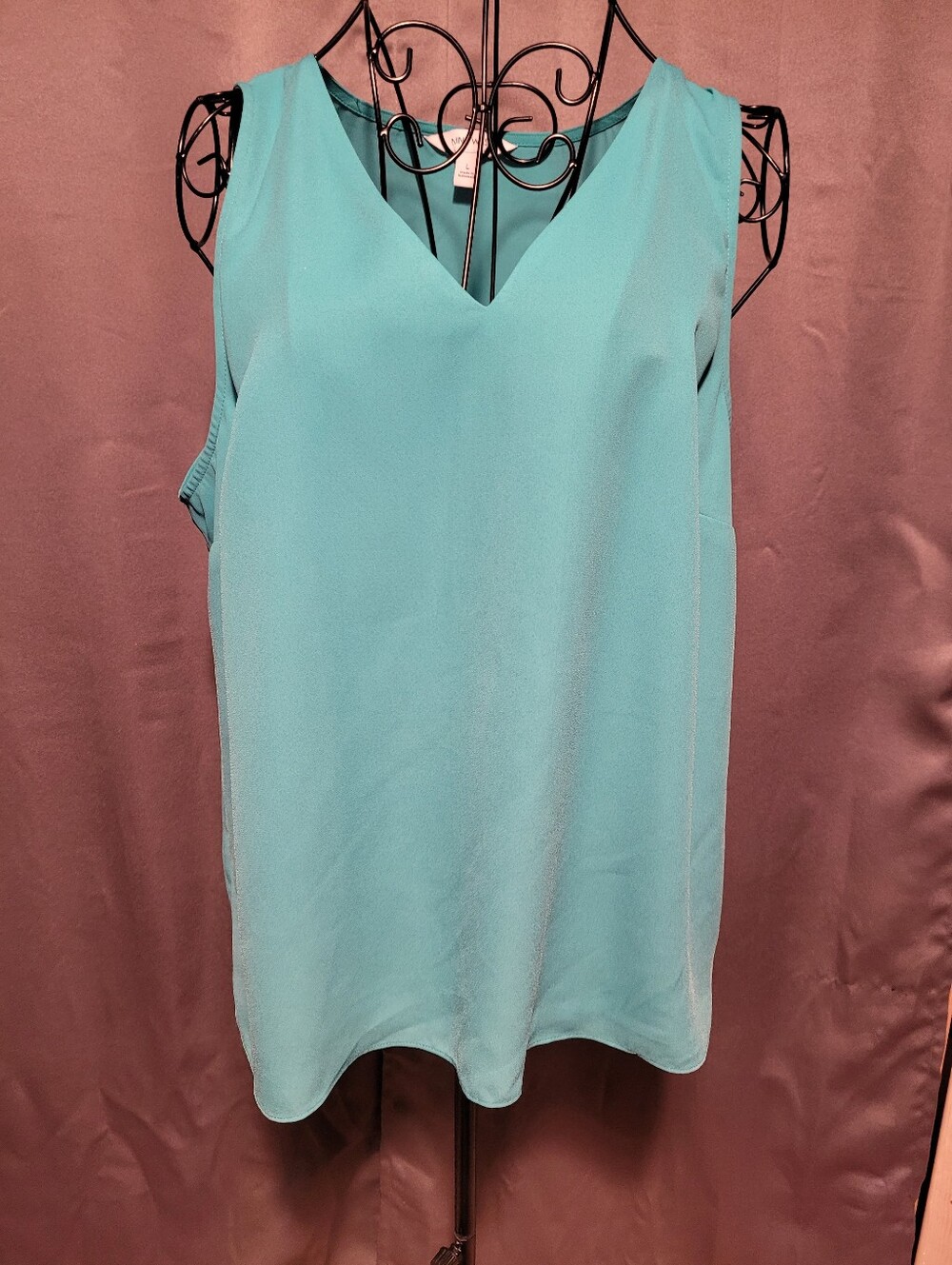 Nine West Aqua V-Neck Sleeveless Camisole